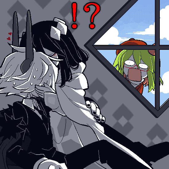 kcalb, etihw, and yosafire (funamusea and 1 more) drawn by funamusea_(artist)