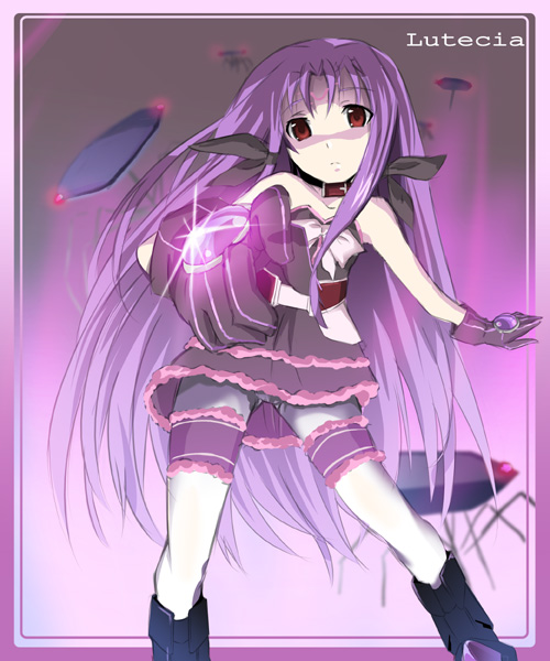 lutecia alpine and asclepius (lyrical nanoha and 1 more) drawn by okiura