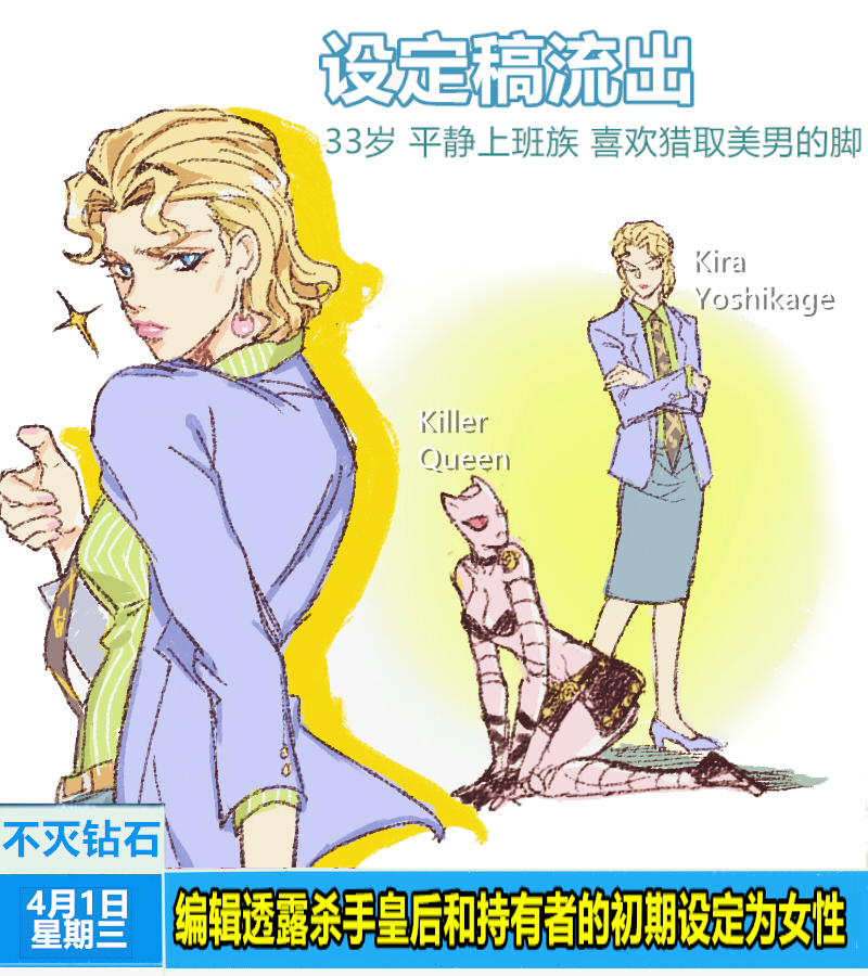 kira yoshikage and killer queen (jojo no kimyou na bouken and 1 more) drawn by madadadazei