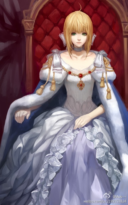 artoria pendragon and saber (fate and 1 more) drawn by ask_(askzy)