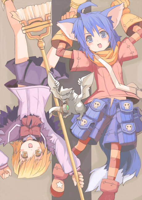 minis and yuel (summon night and 1 more) drawn by rudorufu