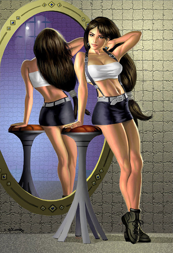 tifa lockhart (final fantasy and 1 more) drawn by alan_gutierrez