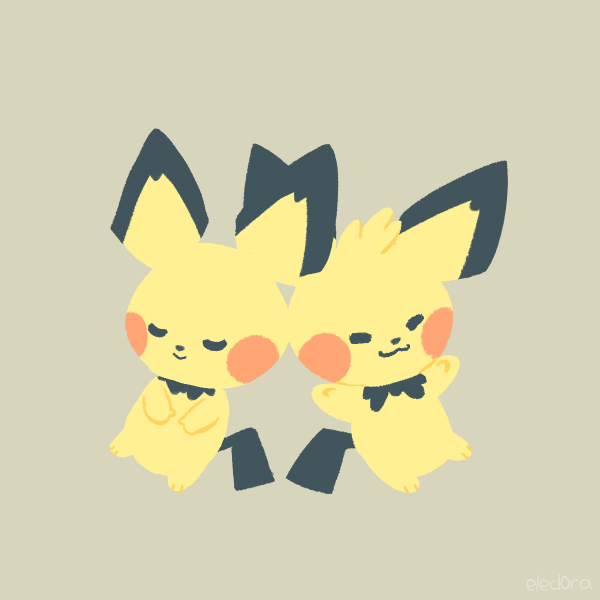 pichu and pichu brothers (pokemon) drawn by eledora