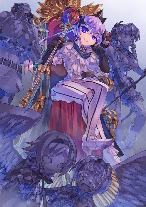 swim swim, ruler, tama, minael, and yunael (mahou shoujo ikusei keikaku and 1 more) drawn by mk-5