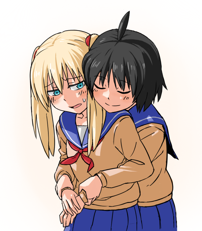 watanabe miki and ugumori sachi (surumeika) drawn by iefukurou
