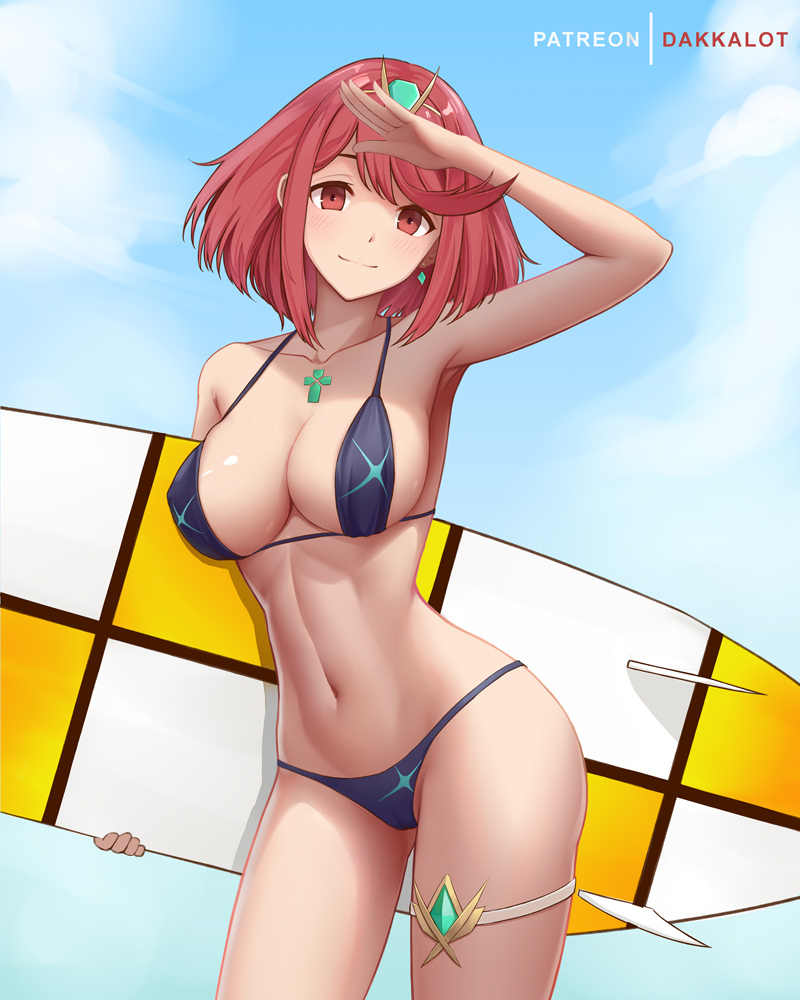 pyra (xenoblade chronicles and 1 more) drawn by dakkalot