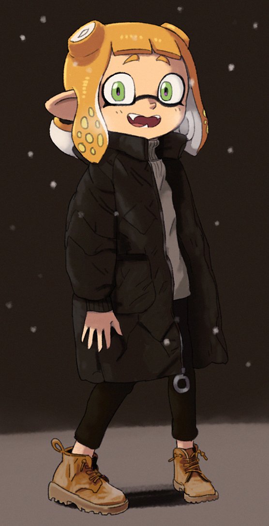 inkling player character and inkling girl (splatoon) drawn by yuta_agc