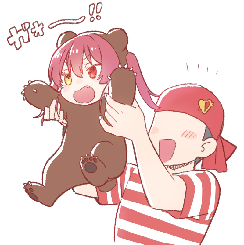 houshou marine, houshou kumarine, and ichimi (hololive) drawn by a-ka
