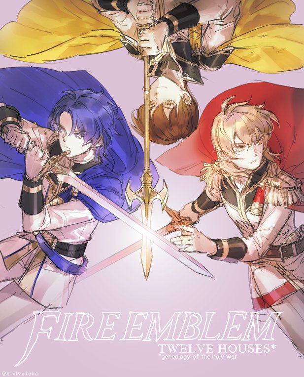 sigurd, quan, and eldigan (fire emblem and 2 more) drawn by lucia_(biblyoteka)