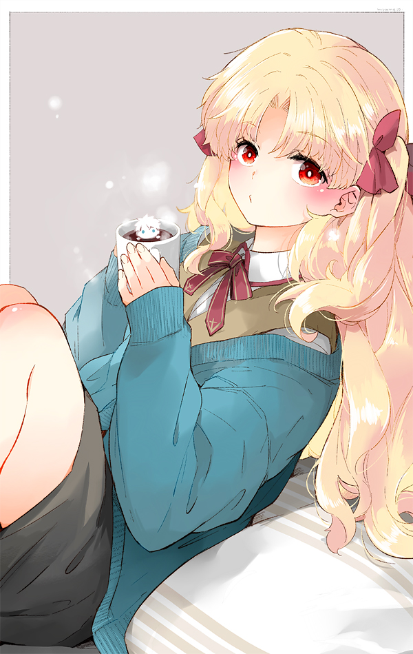 fujimaru ritsuka and ereshkigal (fate and 1 more) drawn by azumi_(myameco)