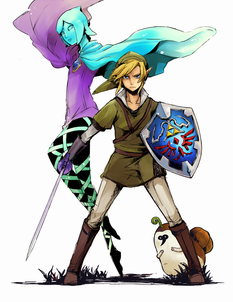 link, fi, kikwi, and machi (the legend of zelda and 1 more) drawn by swan_(doesu)