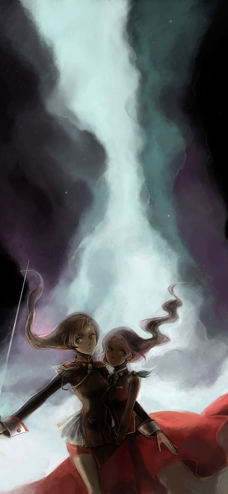 tenjou utena and himemiya anthy (shoujo kakumei utena) drawn by hiroaki_(angie)