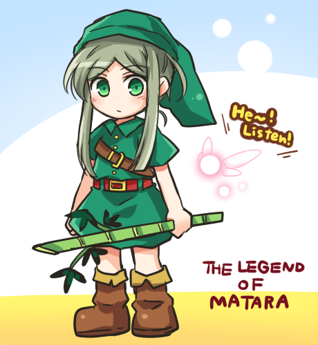 link, teireida mai, and navi (touhou and 1 more) drawn by pote_(ptkan)