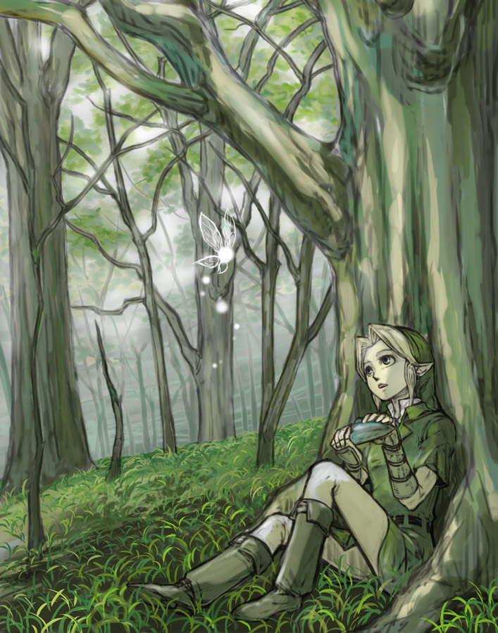 link and navi (the legend of zelda and 1 more) drawn by hakobe_(ichiru)