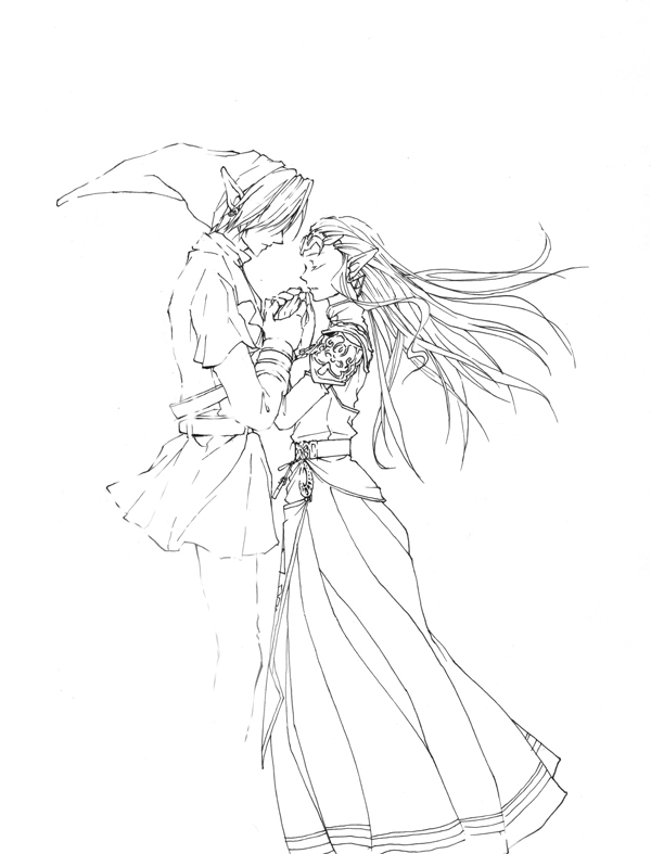 link and princess zelda (the legend of zelda and 1 more) drawn by summerta