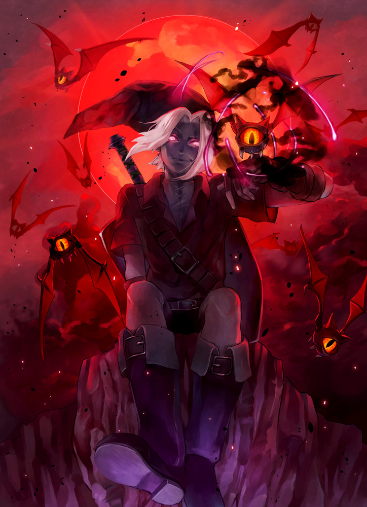 dark link and keese (the legend of zelda and 1 more) drawn by sizu