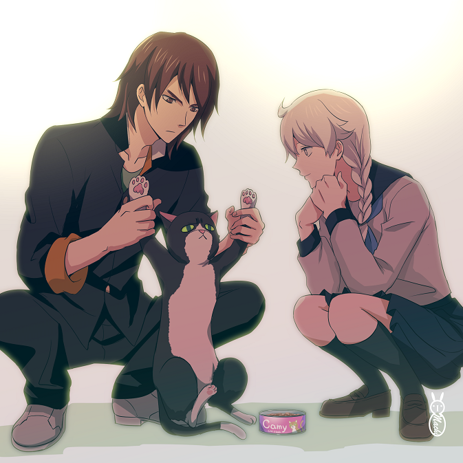 okino tsukasa and hijiyama takatoshi (juusan kihei bouei ken) drawn by machinosuke
