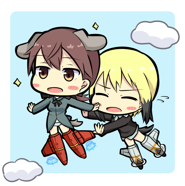 erica hartmann and gertrud barkhorn (world witches series and 1 more) drawn by komaki