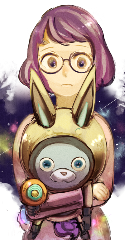 usapyon and misora inaho (youkai watch and 1 more) drawn by asumi_chikyuu