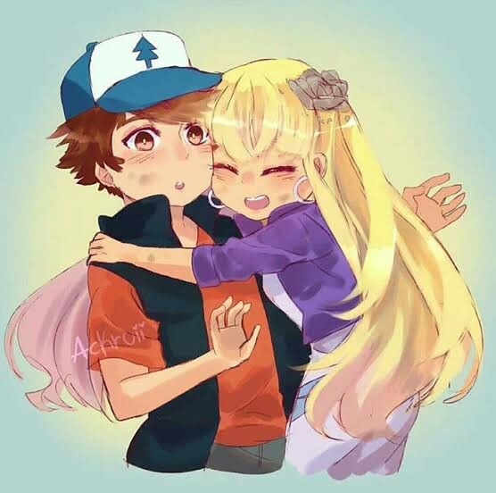 dipper pines and pacifica northwest (gravity falls) drawn by ackrucii