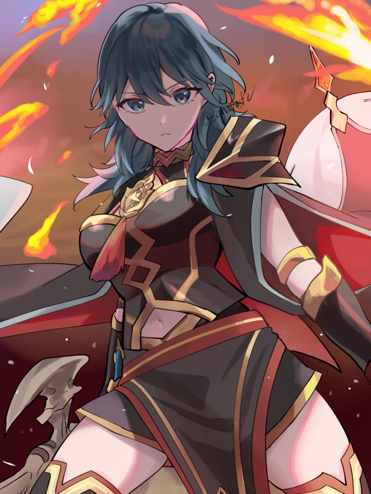 female byleth (fire emblem and 2 more) drawn by sakura_no_yoru