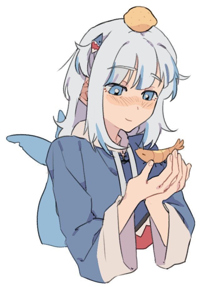 gawr gura and ebi-chan (hololive and 1 more) drawn by addendium