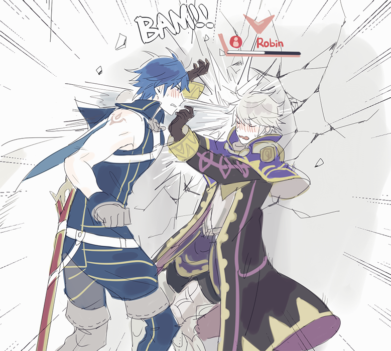 male robin and chrom (fire emblem and 2 more) drawn by noii