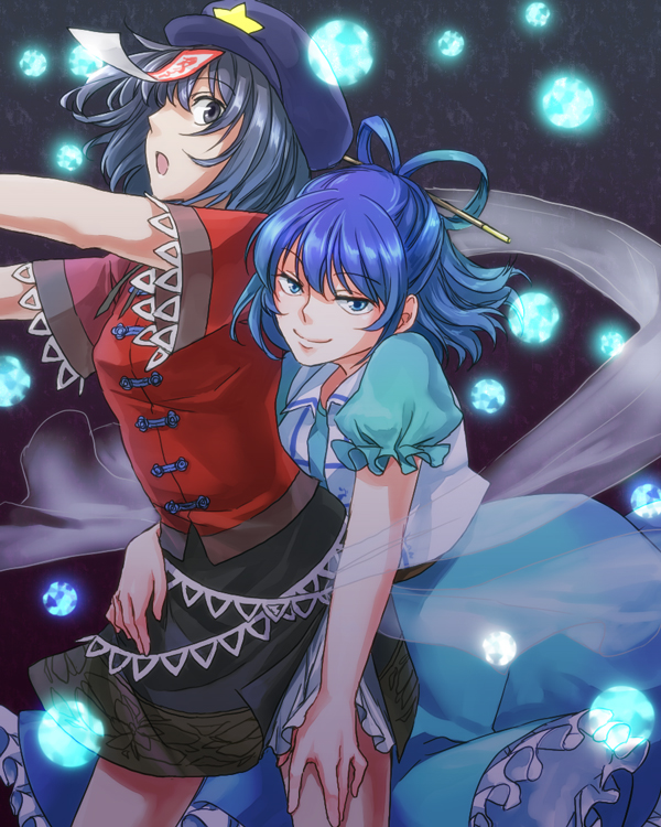 kaku seiga and miyako yoshika (touhou) drawn by shi_megumi