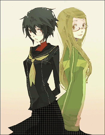 satonaka chie and amagi yukiko (persona and 1 more)