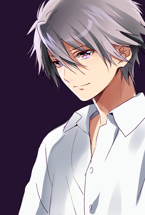 nagisa kaworu (neon genesis evangelion and 2 more) drawn by murakami_yuichi