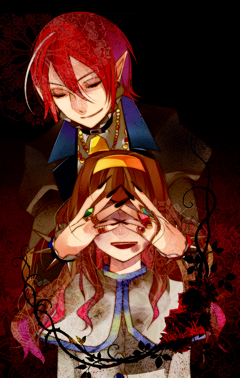 kusunoki midori and koucha shinshi (higanbana no saku yoru ni) drawn by hoe_satsuki