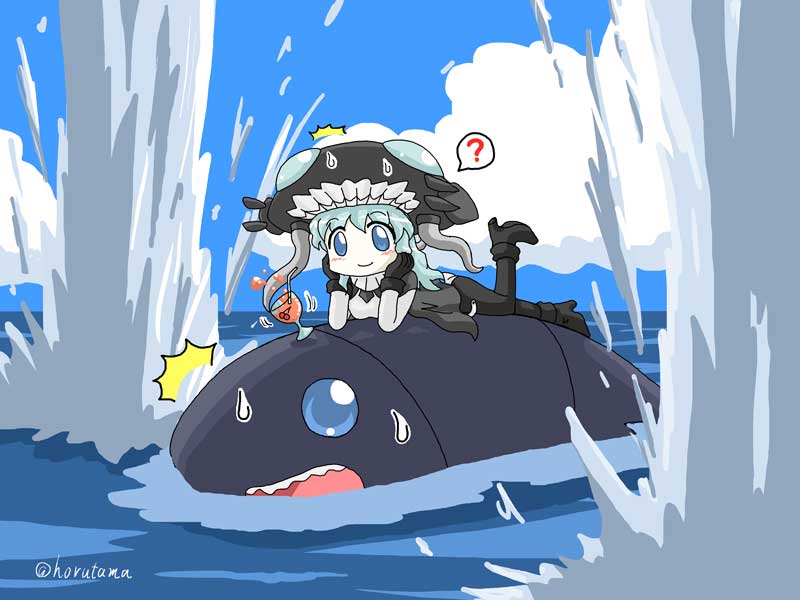 wo-class aircraft carrier and i-class destroyer (kantai collection) drawn by horten