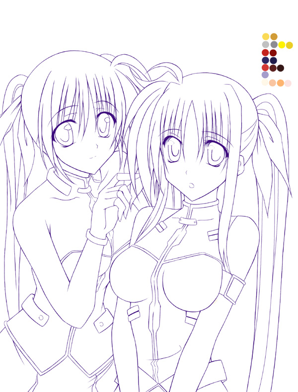 fate testarossa and takamachi nanoha (lyrical nanoha and 1 more)