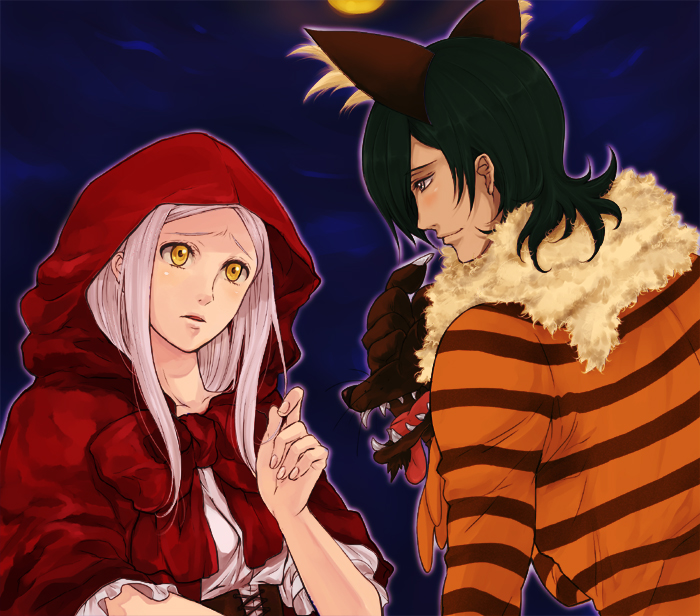 little red riding hood, big bad wolf, allelujah haptism, and soma peries (gundam and 2 more) drawn by higi_(rodriguez)