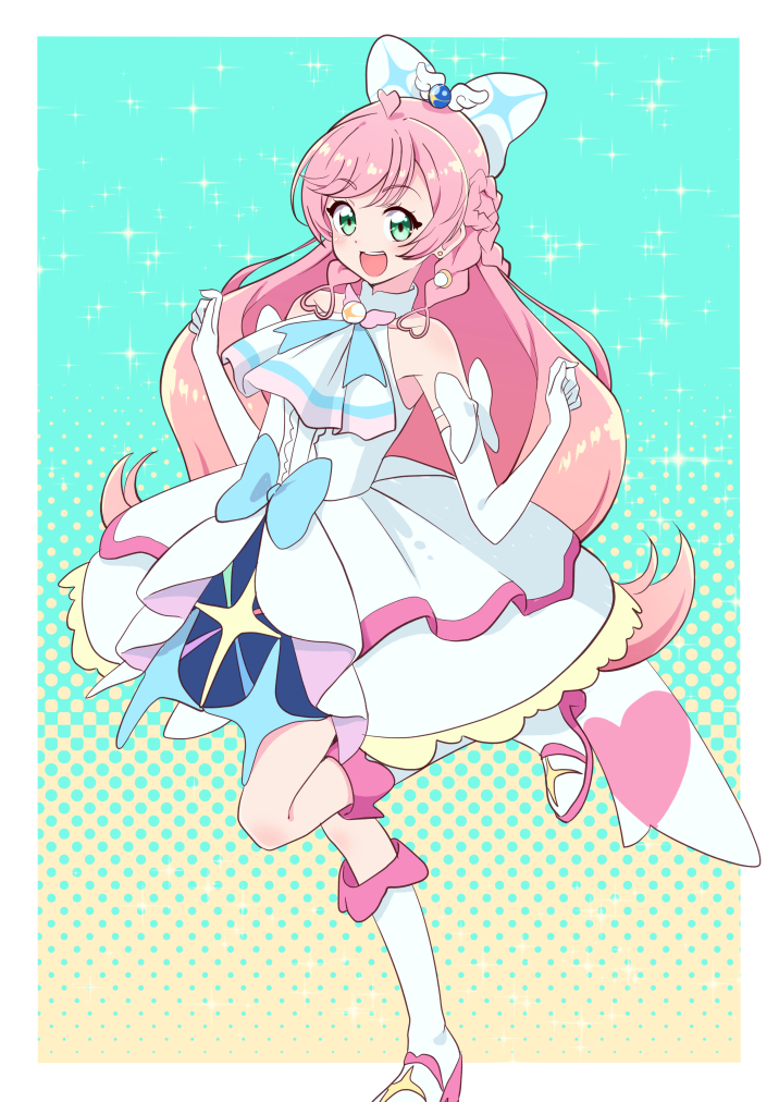 nijigaoka mashiro and cure prism (precure and 1 more) drawn by cbgb