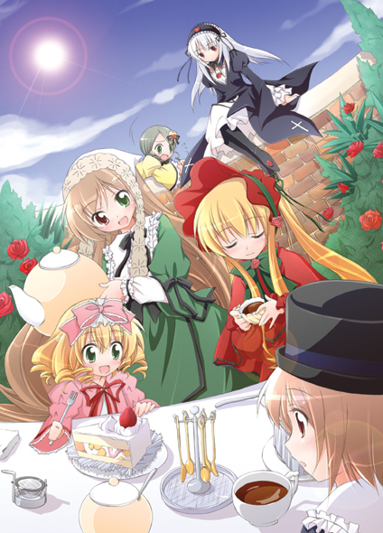 suigintou, shinku, suiseiseki, souseiseki, hinaichigo, and 1 more (rozen maiden) drawn by manami_tatsuya