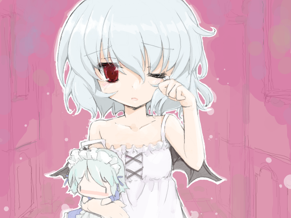 remilia scarlet and izayoi sakuya (touhou) drawn by lucie