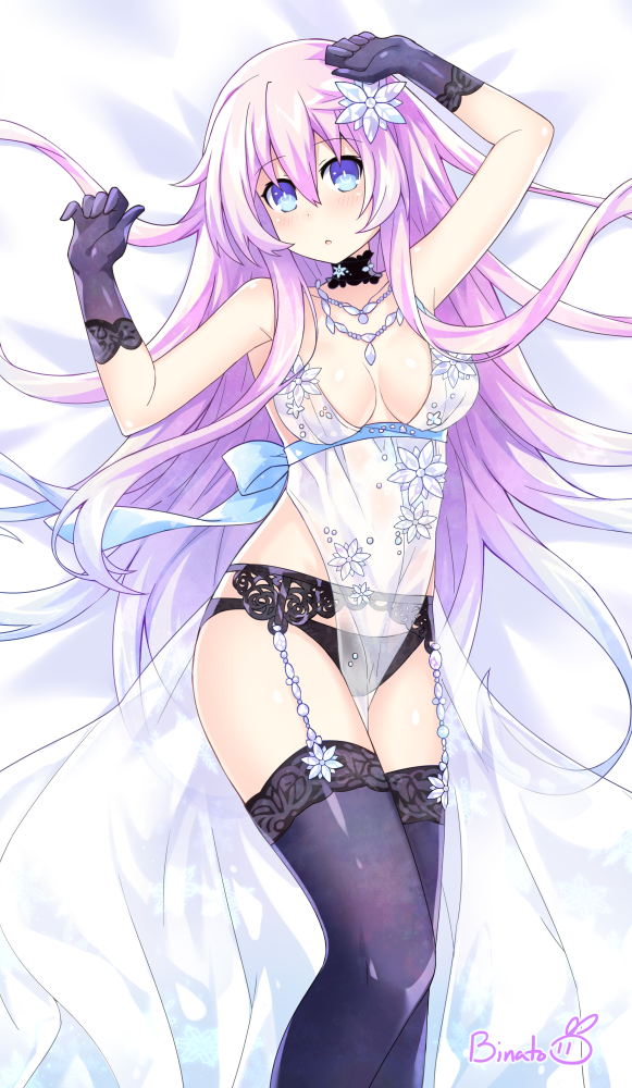 artoria pendragon and nepgear (fate and 2 more) drawn by binato_lulu
