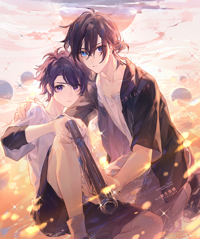 ajiro shinpei and minakata ryuunosuke (summertime render) drawn by kickylian