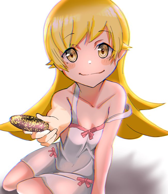 oshino shinobu (monogatari and 1 more) drawn by buket_pudding_i