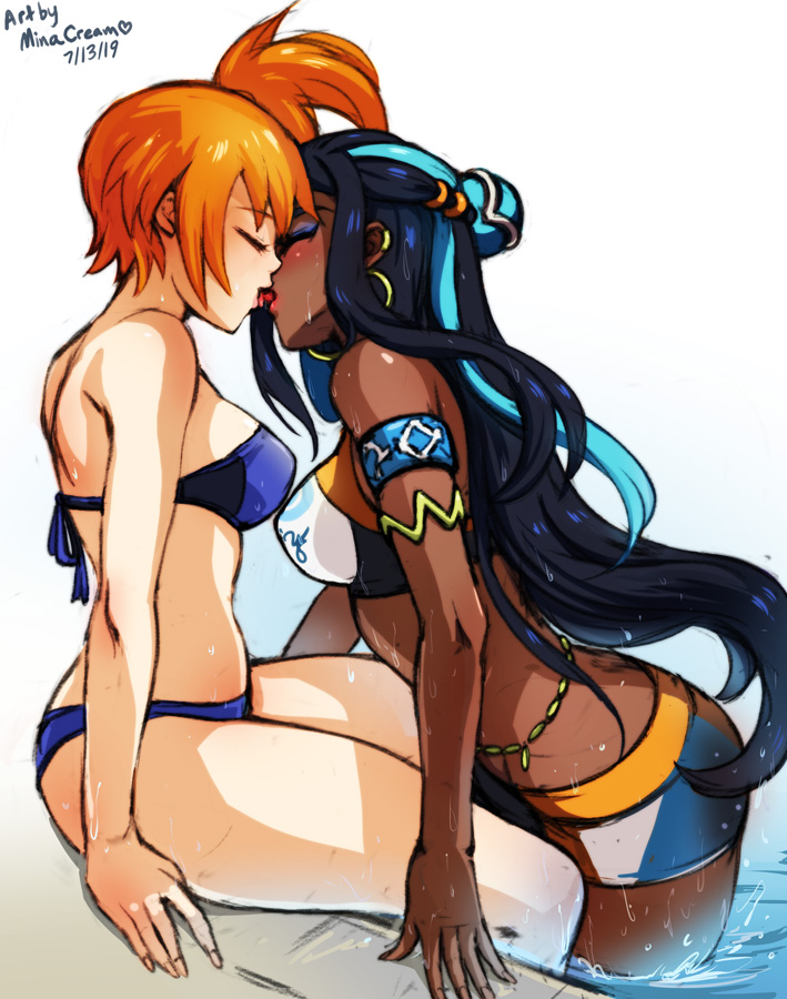 misty and nessa (pokemon and 2 more) drawn by mina_cream