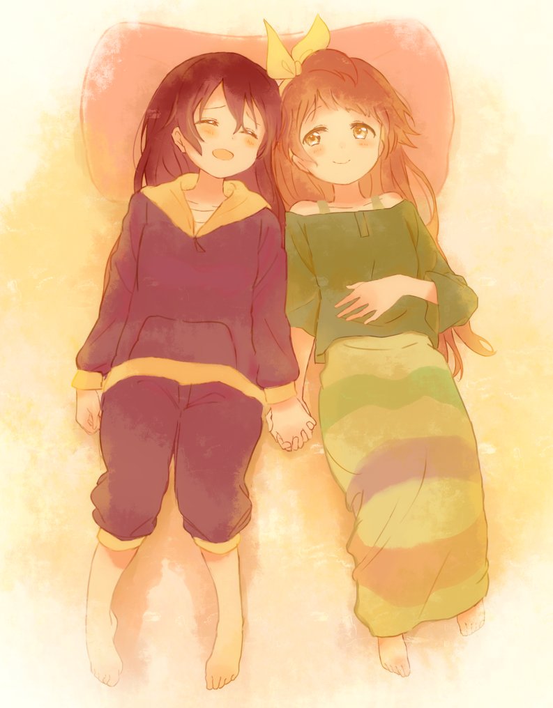 sonoda umi and minami kotori (love live! and 1 more) drawn by cora_stt