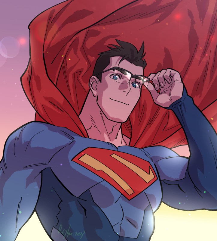 superman and clark kent (dc comics and 2 more) drawn by tateo_retsu