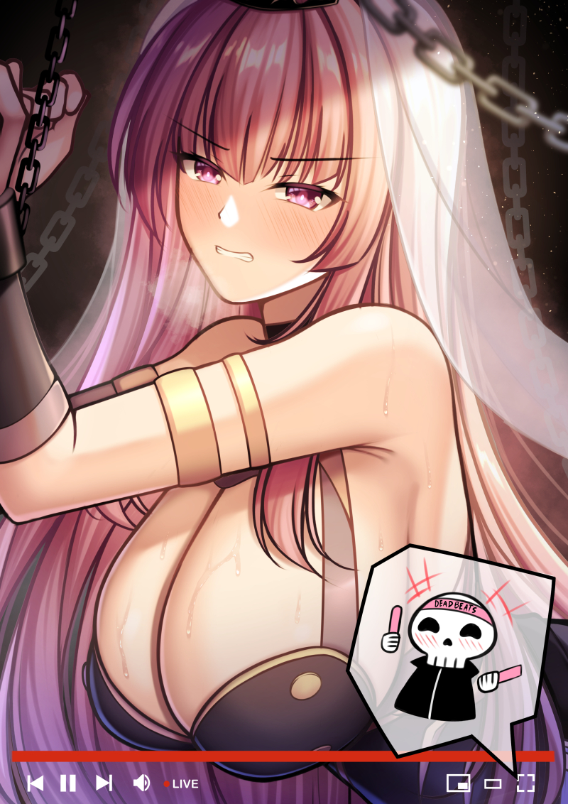 mori calliope and deadbeat (hololive and 2 more) drawn by guardian-panda