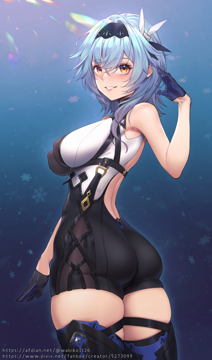 eula (genshin impact) drawn by kakuchou_no_ou