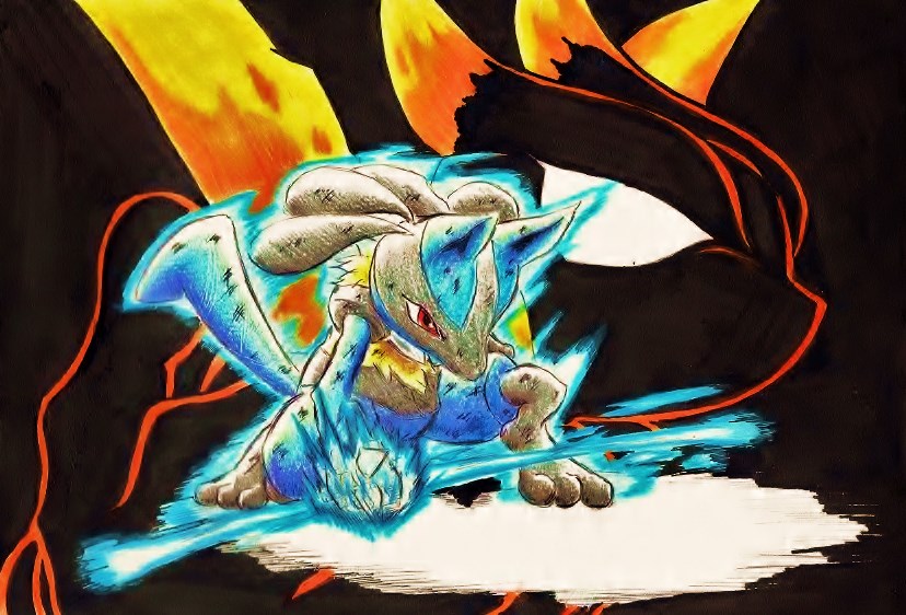 lucario, mewtwo, and shadow mewtwo (pokemon and 1 more) drawn by platinum_to_soulsilver_to