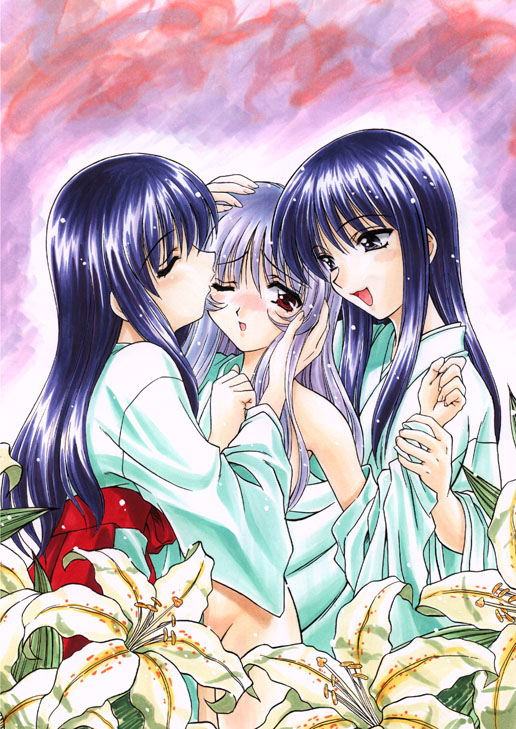 kurusugawa ayaka, kurusugawa serika, and himekawa kotone (to heart)