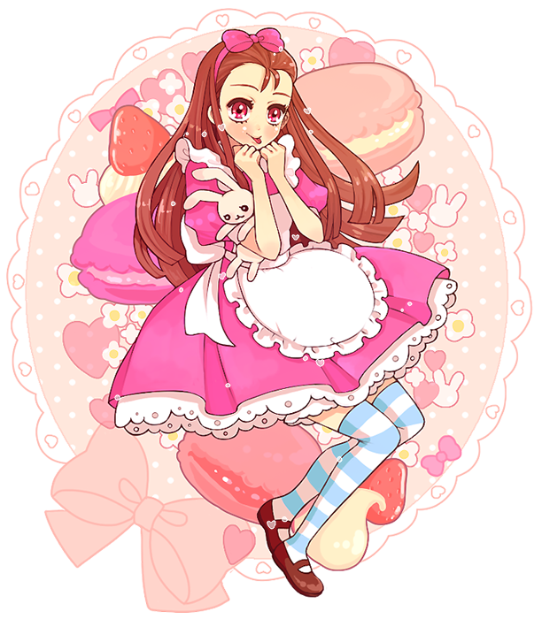 minase iori and usa-chan (idolmaster and 1 more) drawn by pinkmm