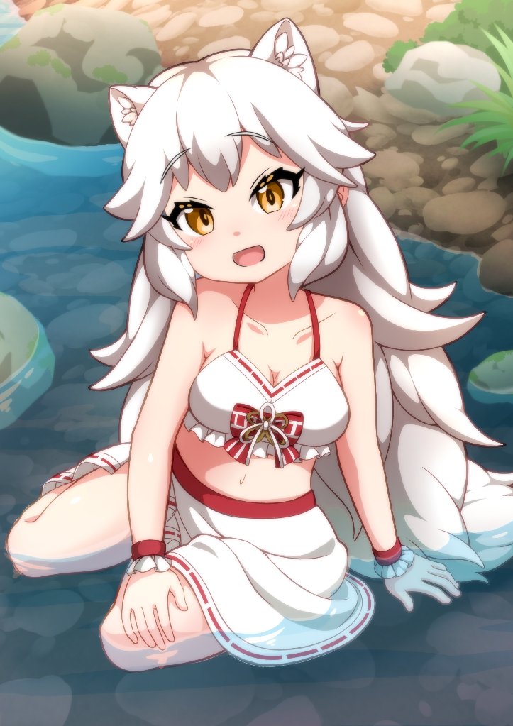 arctic fox (kemono friends and 1 more) drawn by ev_(kemomimizuku)