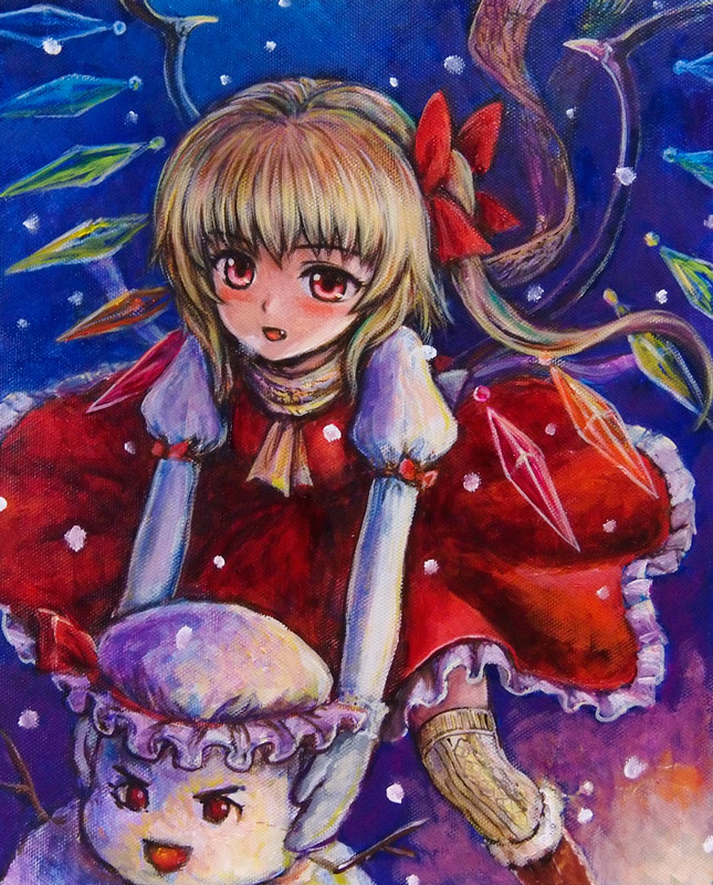 remilia scarlet and flandre scarlet (touhou) drawn by tafuto